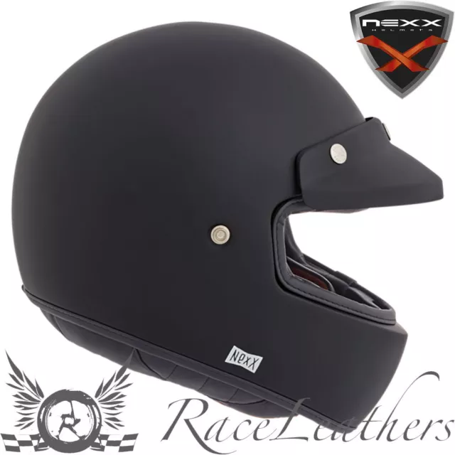 Nexx Xg100 Purist Schwarz Retro Motorradhelm + Anclipbrille Gesichtsschild