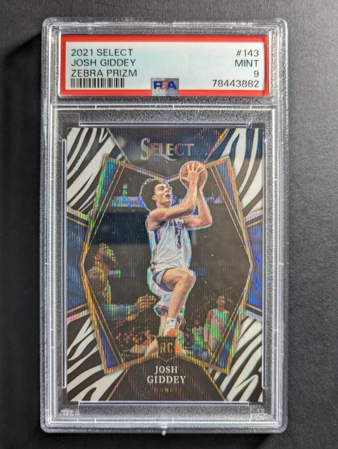 Zebra Select Rookie 21-22 NBA SELECT Josh Giddey Rookie Zebra Prizm SSP PSA 9 Mint. EUR 169 ...