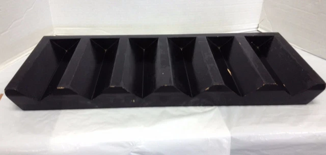 Pottery Barn Rustic Wood Entertaining Wine Bottle Storage Wood Shelf Black