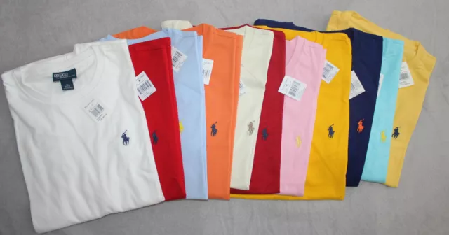 New Polo Ralph Lauren Men's Crew-Neck Solid short sleeve T-shirt Tee NWT
