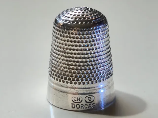 Antique Sterling Silver Clad Dorcas Thimble Made by Charles Horner c1890's EC