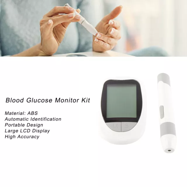Blood Glucose Monitor Kit électrique De Haute Précision Blood Sugar Test Portab 3
