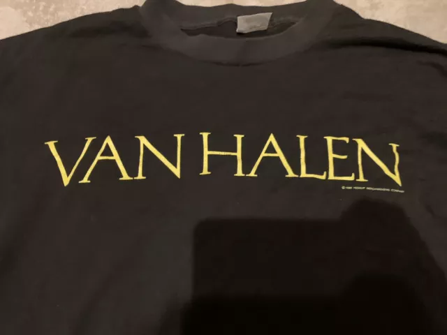 VINTAGE 1988 Van Halen OU812 World Tour Shirt XL Black RARE USA Classic Rock 3