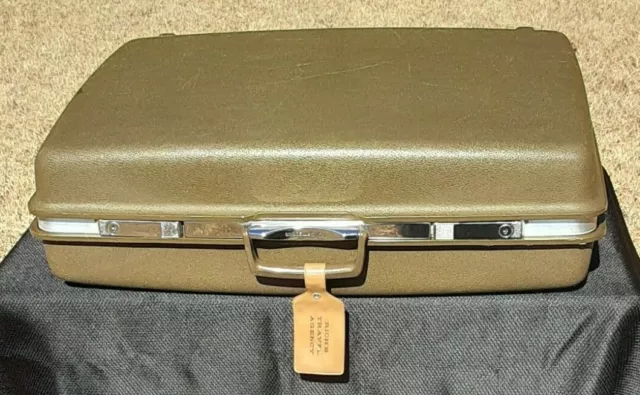 Samsonite Saturn Brown Hard Shell Luggage 21” Vintage Suitcase Case