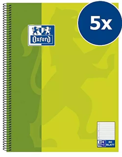 Oxford - Quaderno scuola in formato A4, lineatura 20, confezione