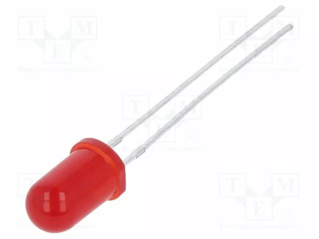 LED 5mm TLHR6400-CS12Z LED Diodos Tht 5mm 20mA 30° Rojo 2 ÷ 3V 1,6 ÷ 10mcd