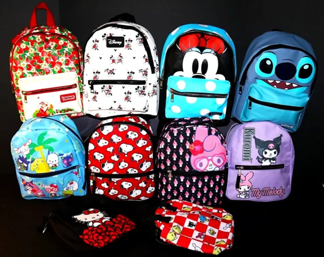 Pop Culture Mini Backpacks & Bags 15+ Disney, Sanrio Hello Kitty, Peanuts & more