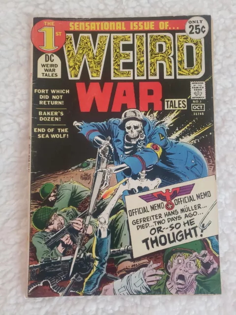 Weird War Tales #1 Joe Kubert Cover Art! DC Comics 1971