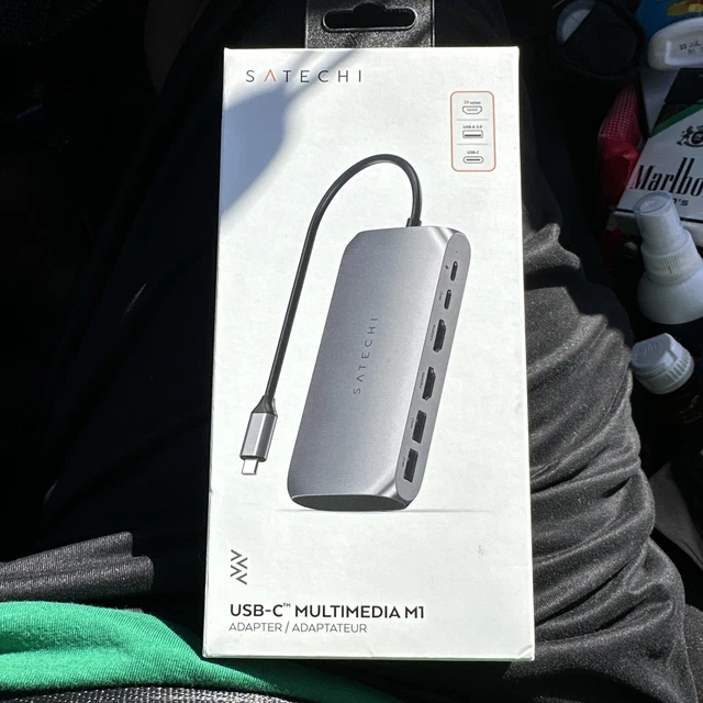 SATECHI USB-C Multimedia M1 Adapter ST-UCM1HM Space Gray - NEW ~