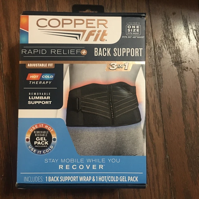 New, Copper Fit CFRRBK1SZ-001-OS Back Support Brace - Black
