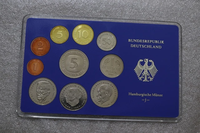 🧭 🇩🇪 Germany 1981 J Mint Set Cased B63 #358