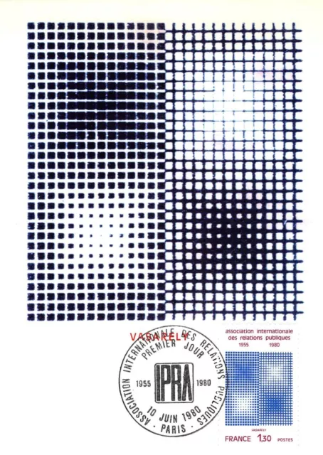 Card Maximum FDC France Association International Of Public Relations 1980