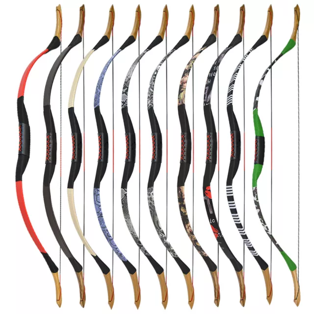 25-55lbs Traditional Longbow Recurve Bow Horse Riding  Archery Shooting Hunting