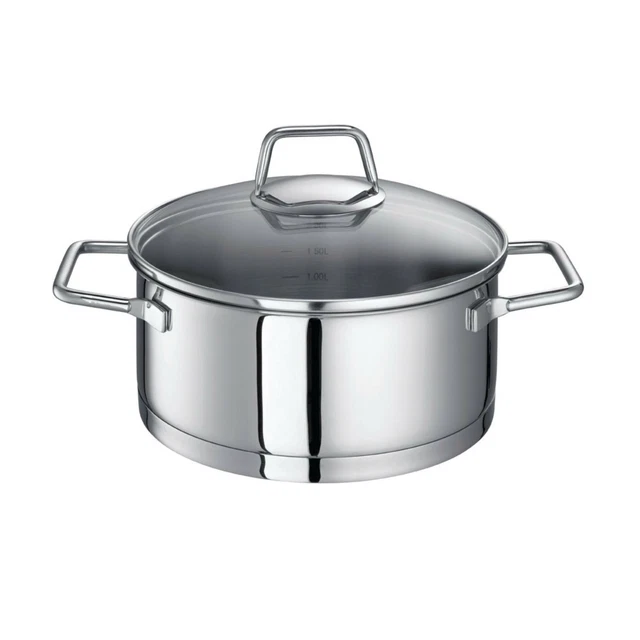 Schulte-Ufer Bratentopf Wega Schmortopf Gartopf Edelstahl 20 cm 2.5 L