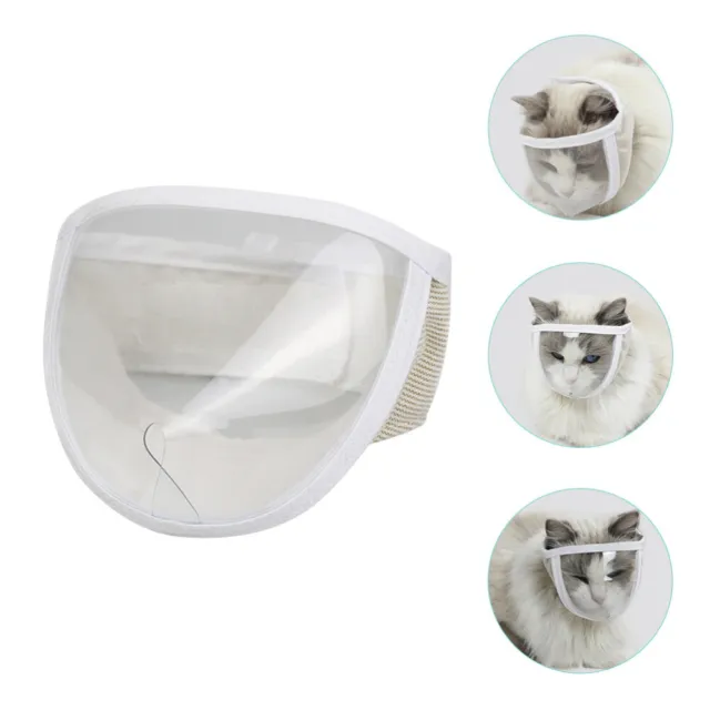 Máscara transpirable para gato cubierta portátil para la cabeza anti mordeduras de perro hocico