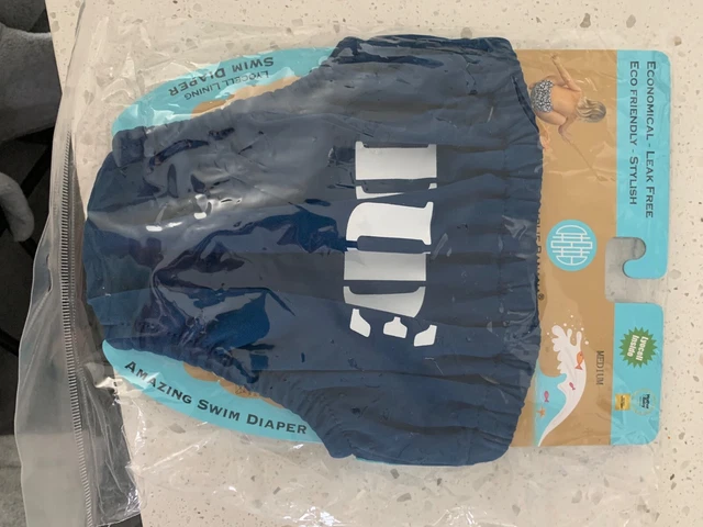 Charlie Banana medium Swim Diaper DUDE BLUE Lyocell Lining. BRAND NEW.