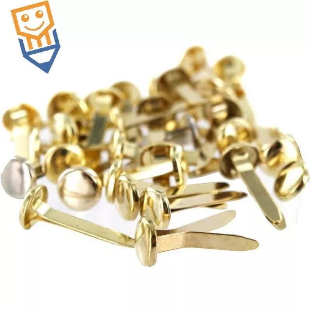 SPLIT PINS Butterfly Clips 30mm PAPER FASTENER Grips QUALITY Crafts Filing GOLD