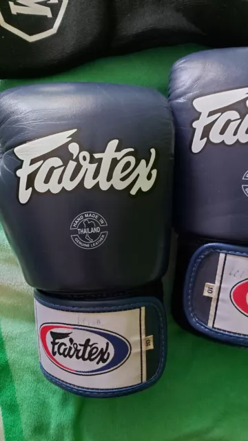 Fairtex echt Leder Boxhandschuhe, BGV-1 für Thaiboxen, Muay Thai und MMA