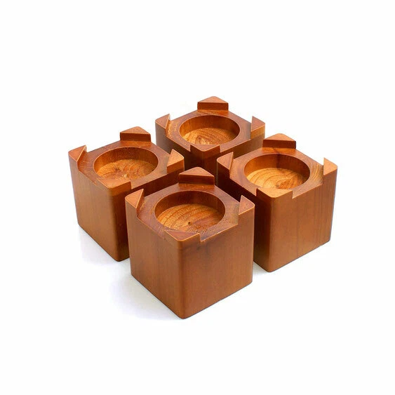 4x Möbel Erhöhungen 7,6 Cm Schwarz - Stapelbare Bett Füße Für Mehr Stauraum