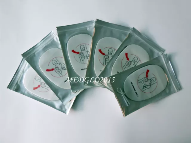 6 Pairs /Pack AED adult Training Pad electrode Replacement pads for AED Training