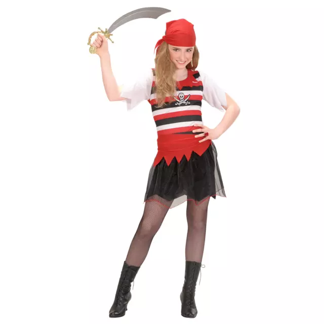 Costume Vestito Abito Travestimento Carnevale Halloween Bambina Piratessa - 5853