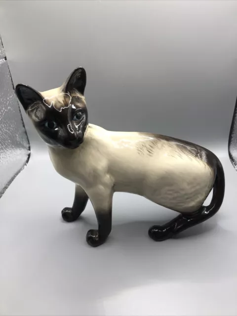 Vintage Beswick England Standing Siamese Cat Figurine 6.2 inches