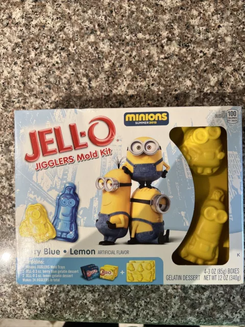 NUEVO DE LOTE ANTIGUO SELLADO Kit de Molde de Gelatina Jiggler Minions Despicable Me Limón Baya Azul Caducado