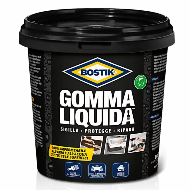 Impermeabilizzante Bostik Gomma Liquida Guaina Sigillante per Riparazione 750 ml