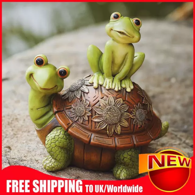 Cute Frog Turtle Yard Ornaments Cartoon Creative for Outside Garden (Statue)