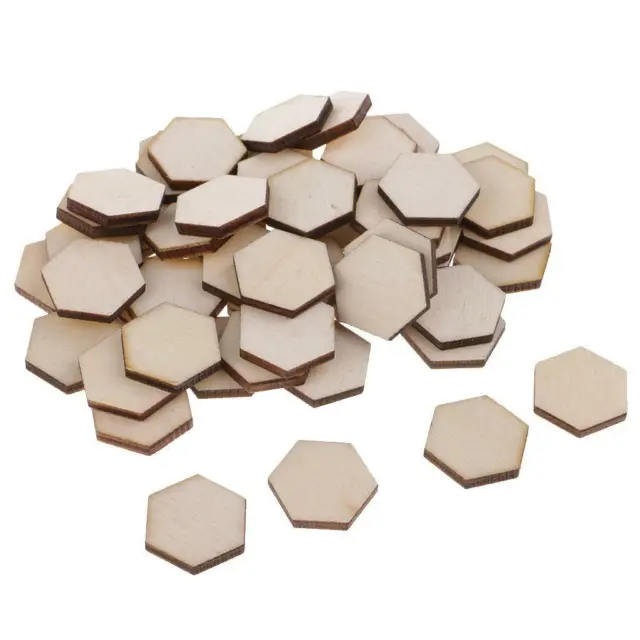 108 PIECES OF craft supplies hexagon unfinished wood, £5.60 - PicClick UK