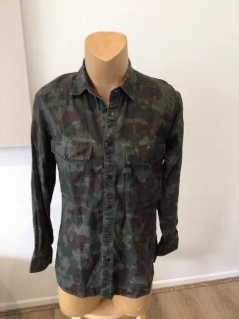 Men’s GSTAR Camouflage Long Sleeve Shirt Size Medium..Regular Fit..