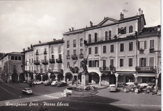 C16923-PIEMONTE, ROMAGNANO SESIA PIAZZA LIBERTA', con auto, ED. F.lli LORENA