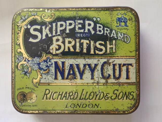 SKIPPER BRAND BRITISH NAVY CUT by RICHARD LLOYD & SONS LONDON c1900 VERY GOOD