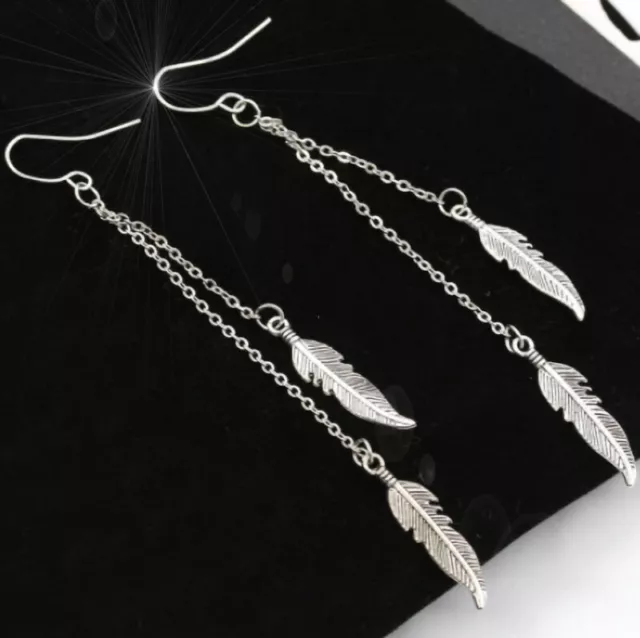 Horse & Western Jewellery Jewelry Womens Western Theme Feather Earrings Silver