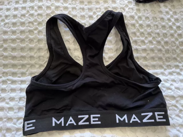 MAZE black sports maternity bra - size L - pre owned