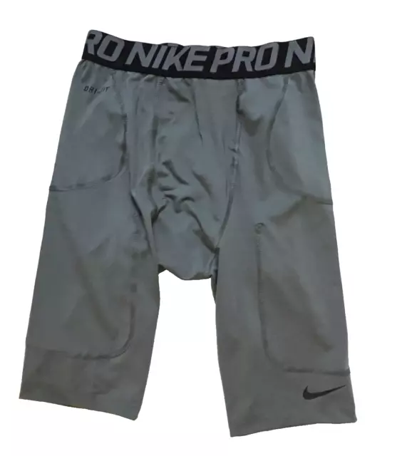 Nike Pro Dri-Fit Team Issued Gray Compression Shorts Men's Size Xl