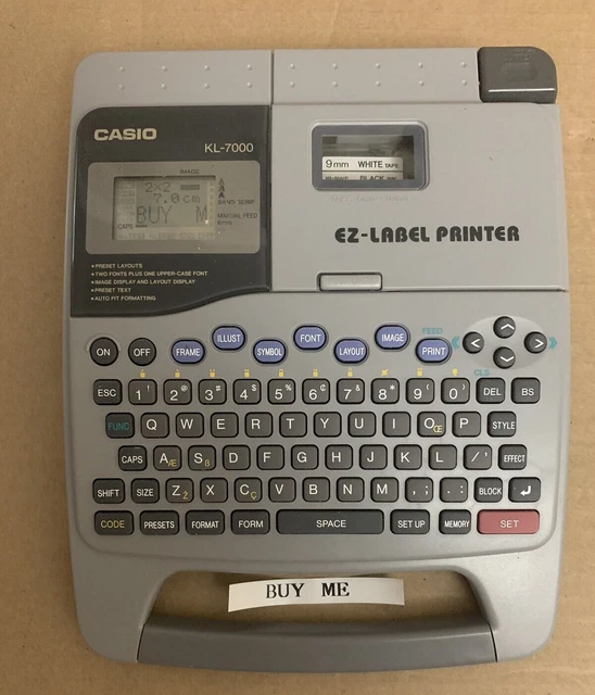 Casio KL-7000 EZ-Label Printer Thermal Label Maker