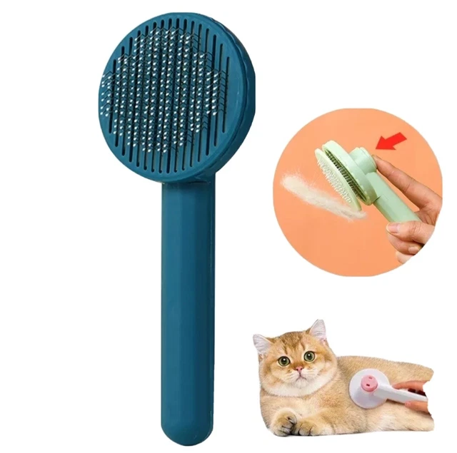 Pet Hair Remover Dog Cat Comb Grooming Massage Deshedding Self Cleaning Brush US