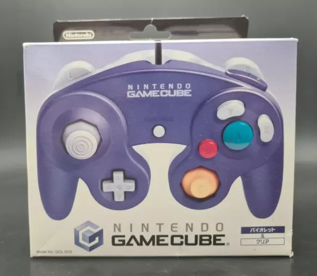 Manette Nintendo Gamecube Violet Indigo Controller en boîte Boxed Très Bon Etat