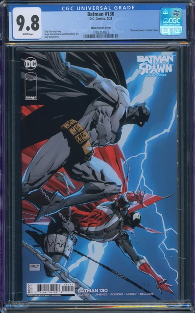 Batman #130 CGC 9.8 White Pages Clay Mann Batman Spawn 1 Variant Cover DC 2022