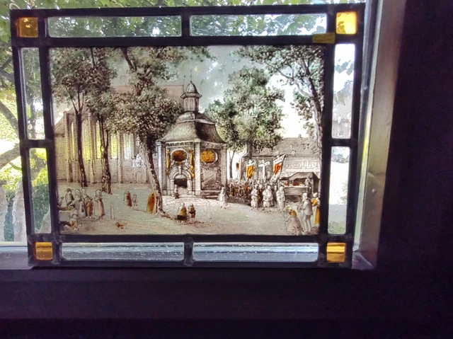 Antikes Sakrales Glasbild ,Wallfahrt Kevelaer, Gnadenkapelle