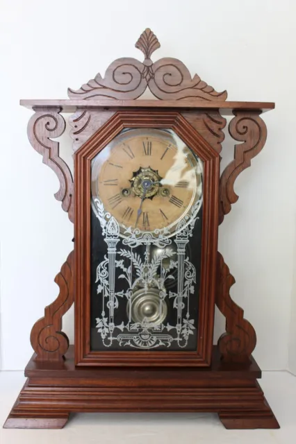 Late 1800s Ansonia Kitchen / Shelf Clock Estate Item Good Runner