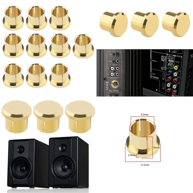 VGOL 10 tappi di protezione contro il rumore RCA placcati in oro con...