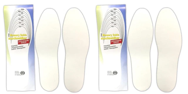 2 PAIO LATEX SCHAUM Memory Suole Tgl 36 45 Solette per Scarpe