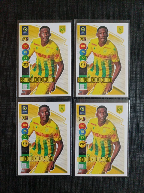 PANINI FOOTBALL lot 4 cards Adrenalyn 2021 2022 RANDAL KOLO MUANI ROOKIE France