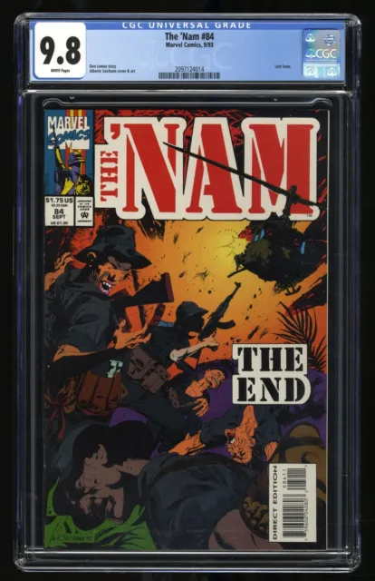 The Nam #84 CGC NM/M 9.8 White Pages Last Issue! Marvel