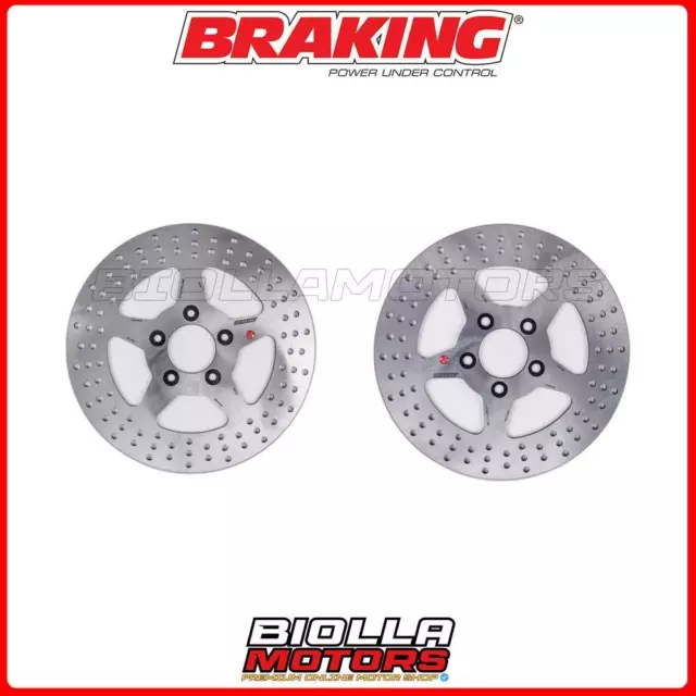 Kit Dischi Freno Braking Harley Davidson Fxsts/I Springer Softail 1450 2002 -  A