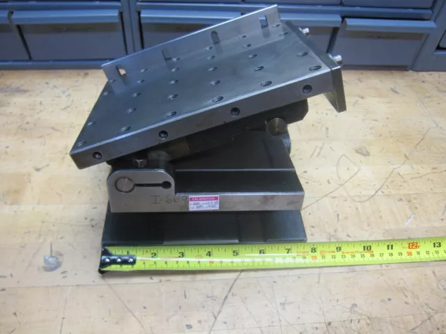 Robbins 6" X 7-3/4" compound tilting drilled tapped Sine Plate