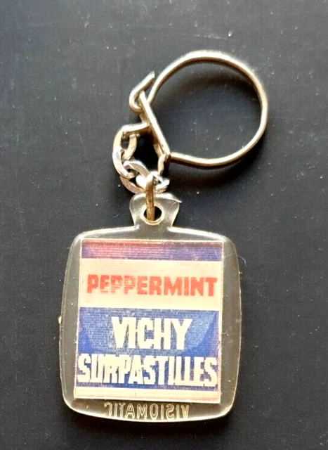 Porte clés vintage - pastilles Vichy - les 5 - Collection