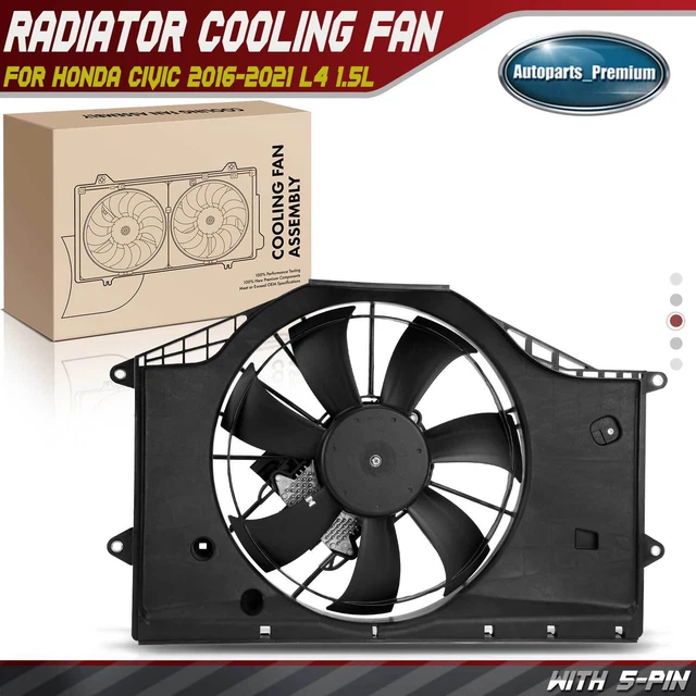 RADIATOR COOLING FAN Assembly for Honda Civic 20162021 1.5L w